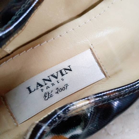 Rare! Lanvin Ete 2007 Archival Watercolor Rose Print Ballet Flats IT 41 - Picture 5 of 8